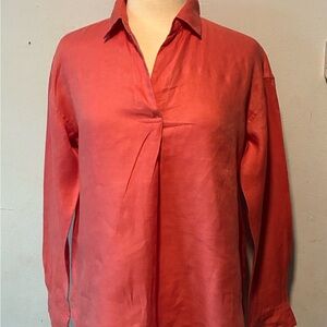 Uniqlo Coral Long Sleeve Blouse